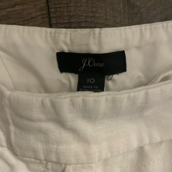J. Crew White High Waist Scalloped Shorts - Picture 3 of 6